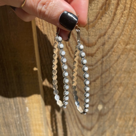 Goldie Lew White Betsy Teardrop Earrings